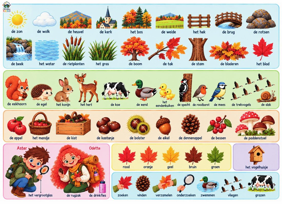 Voorbeeld 1 uit Herfst vol verwondering – Mini | jongste kleuters – Taal & Creatieve opdrachten