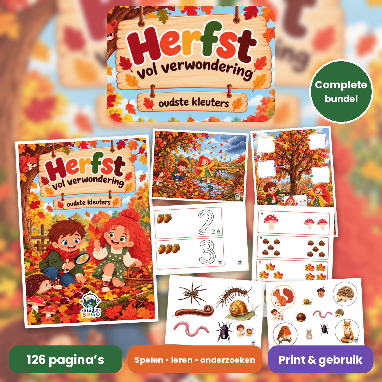 Voorblad van Herfst vol verwondering – Mini | oudste kleuters – complete bundel